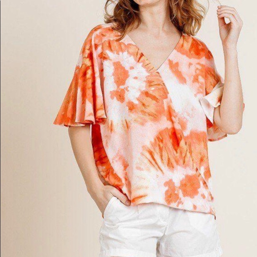 NEW Tie Dye Wrap Blouse